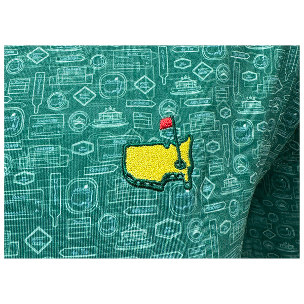 Masters by Peter Millar Performance Tech Polo – Mechanical Blueprint Design (2025)