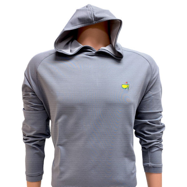 Masters Peter Millar Grey Micro Stripe Performance Tech Hoodie – 2025 Edition