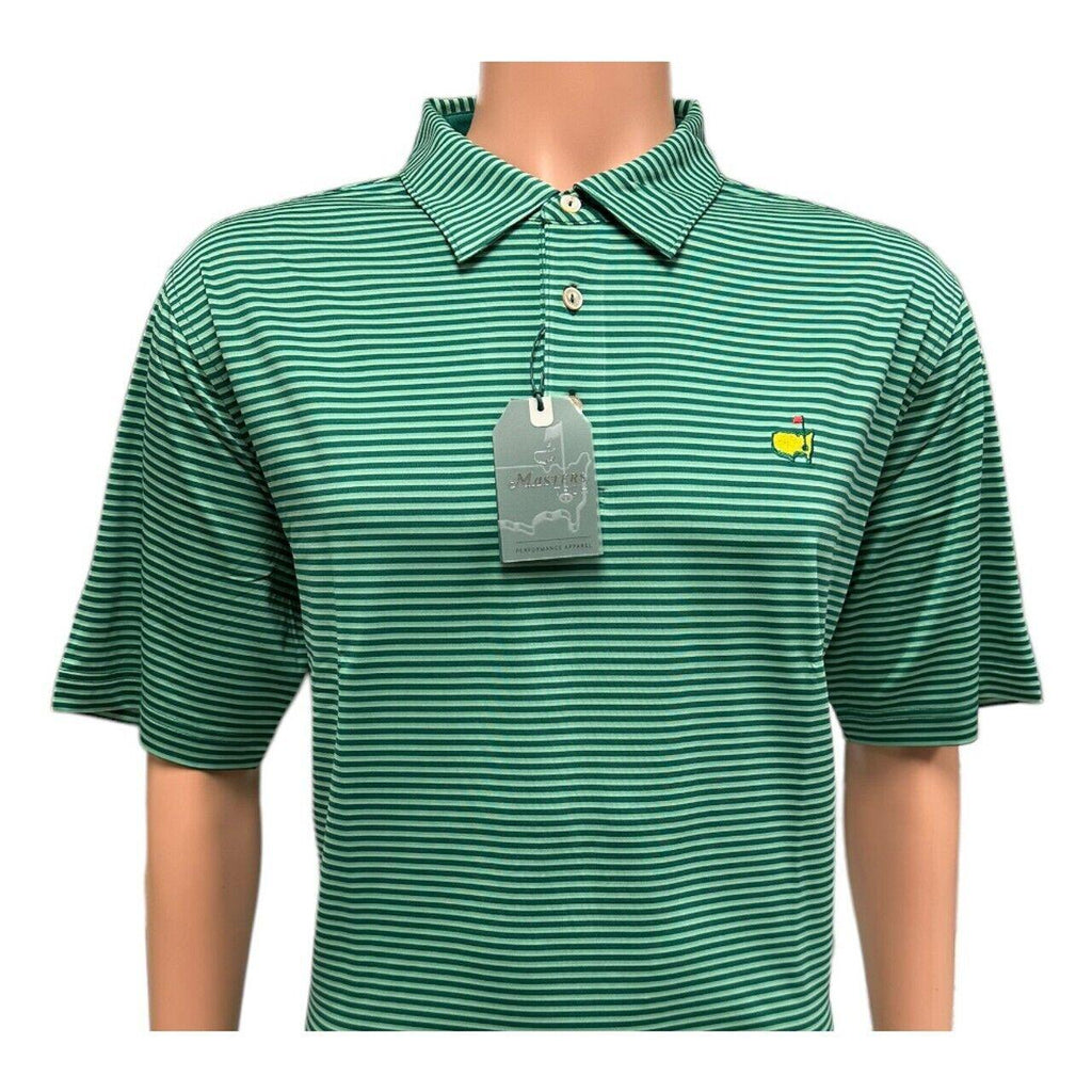 Masters Tech Green Stripe Performance Polo 2025