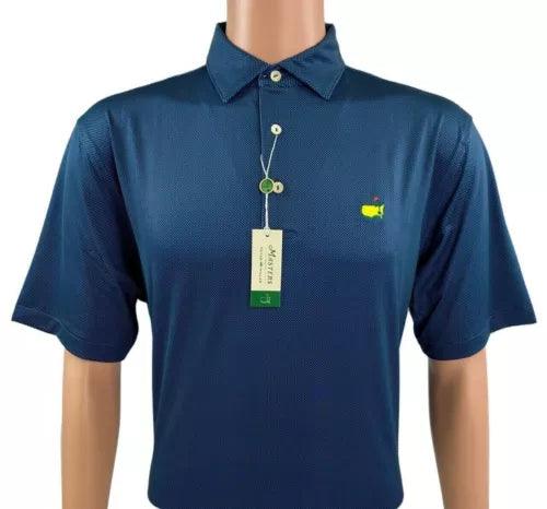 2025 Masters Peter Millar Blue Patterned Performance Tech Polo