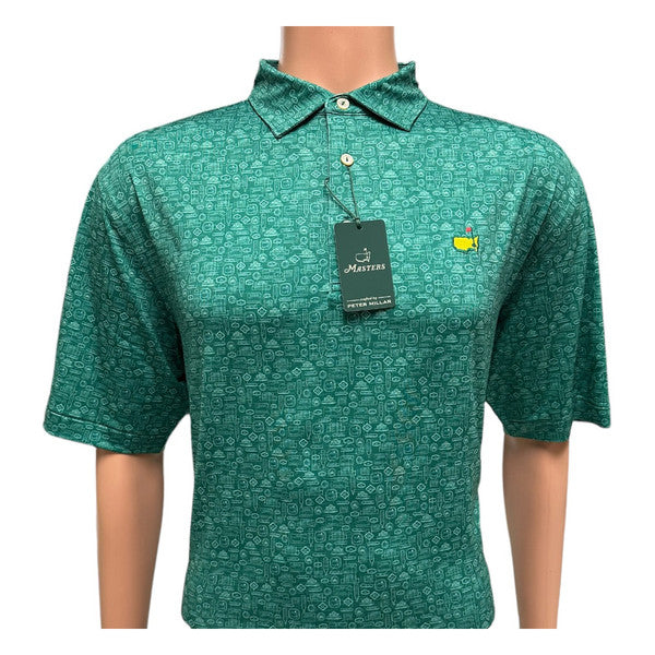 Masters by Peter Millar Performance Tech Polo – Mechanical Blueprint Design (2025)