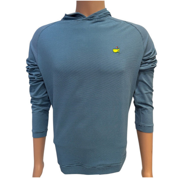 Masters Peter Millar Carolina & Navy Micro Stripe Performance Tech Hoodie – 2025 Edition