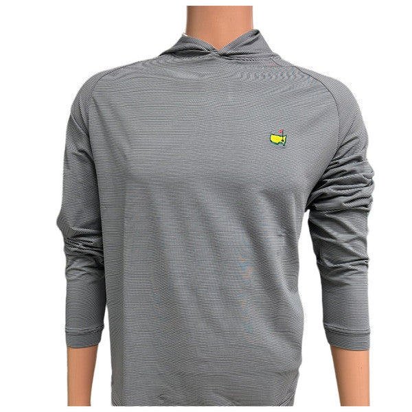 Masters Peter Millar Grey Micro Stripe Performance Tech Hoodie – 2025 Edition