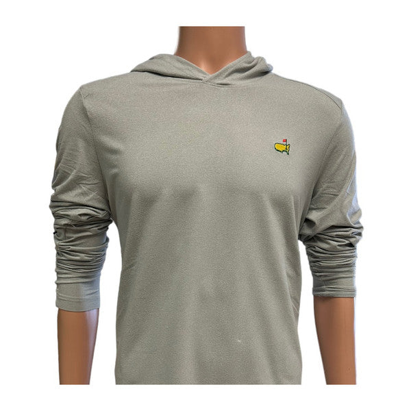 2025 Masters Tech Lightweight Golf Hoodie – Heathered Grey Performance Pullover