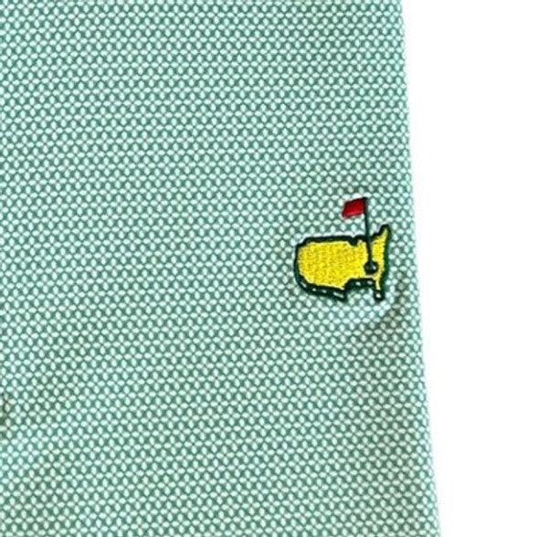 Masters Tech Light Green Decorative Cross Pattern Performance Golf Shirt Polo