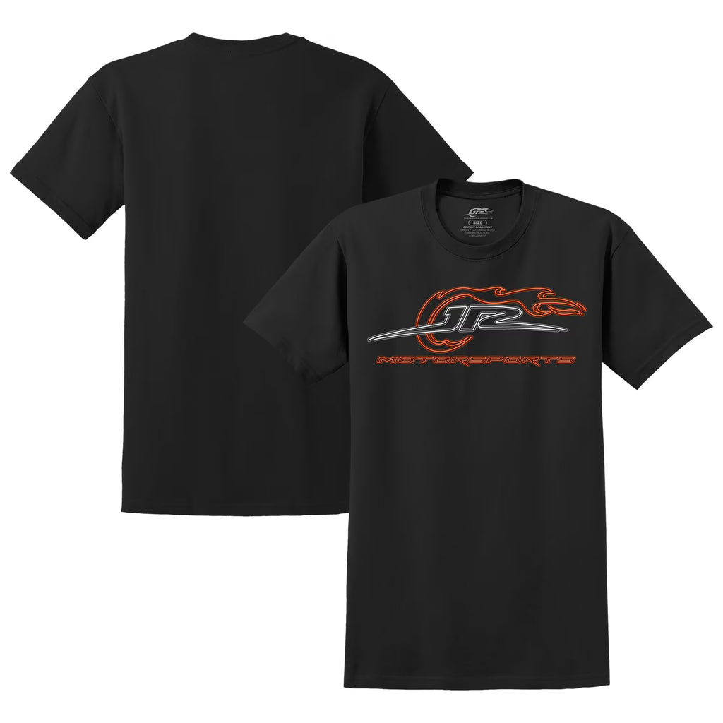 Men's JR Motorsports Official Team Apparel Black Neon Logo T-Shirt