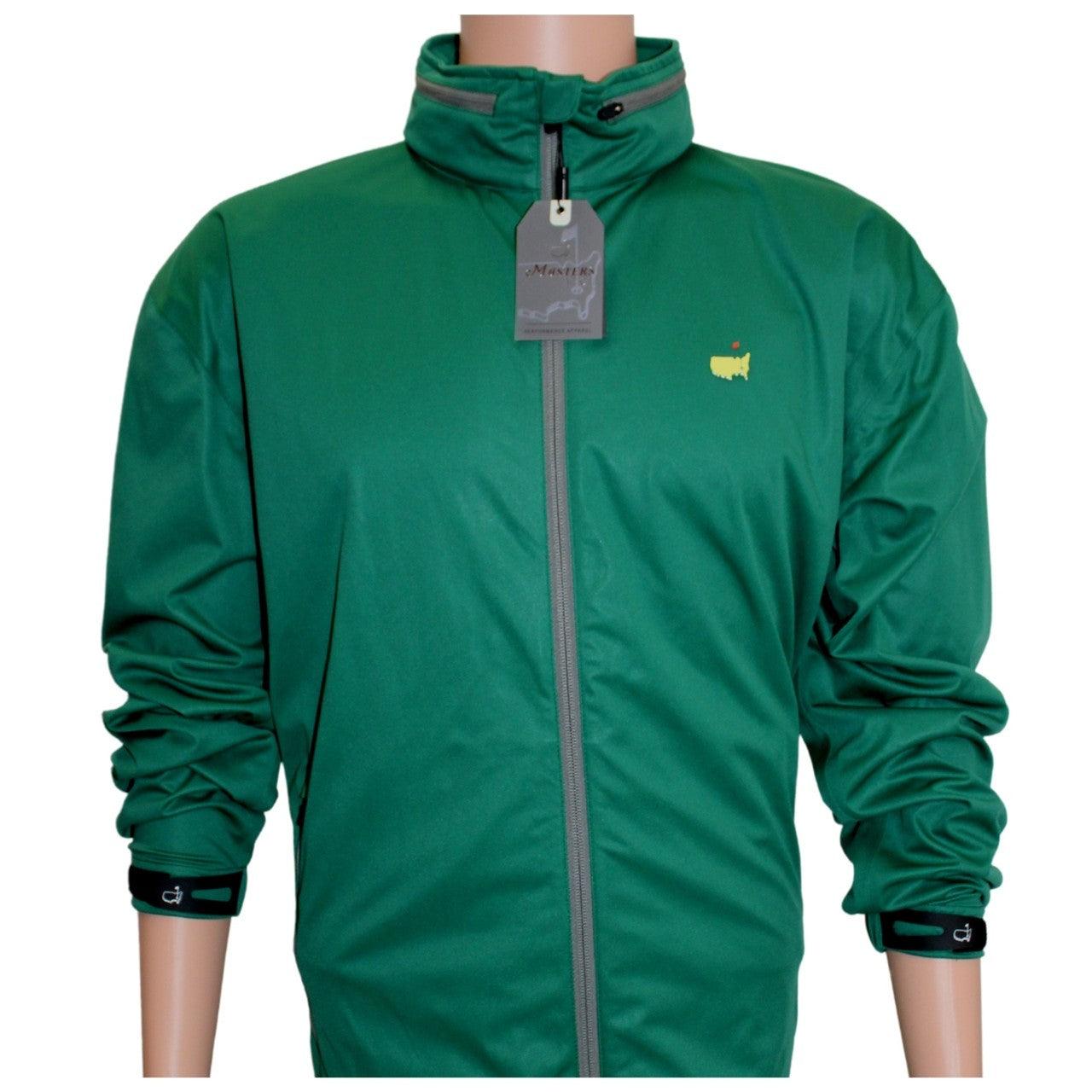 Masters Tech Green Full Zip Wind Jacket with Stowable Hood