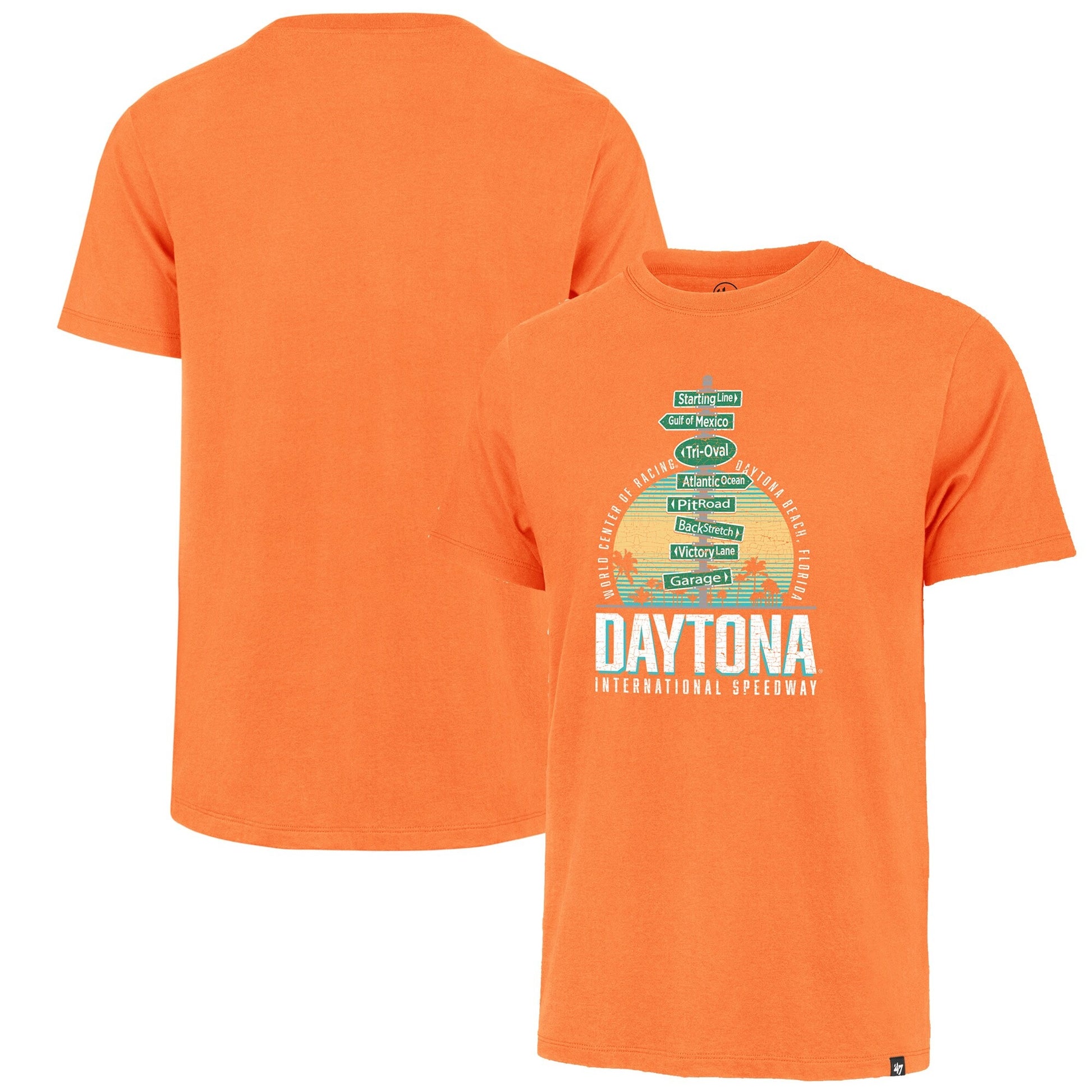 Men's Daytona International Speedway '47 Orange Daytona 500 Franklin T-Shirt