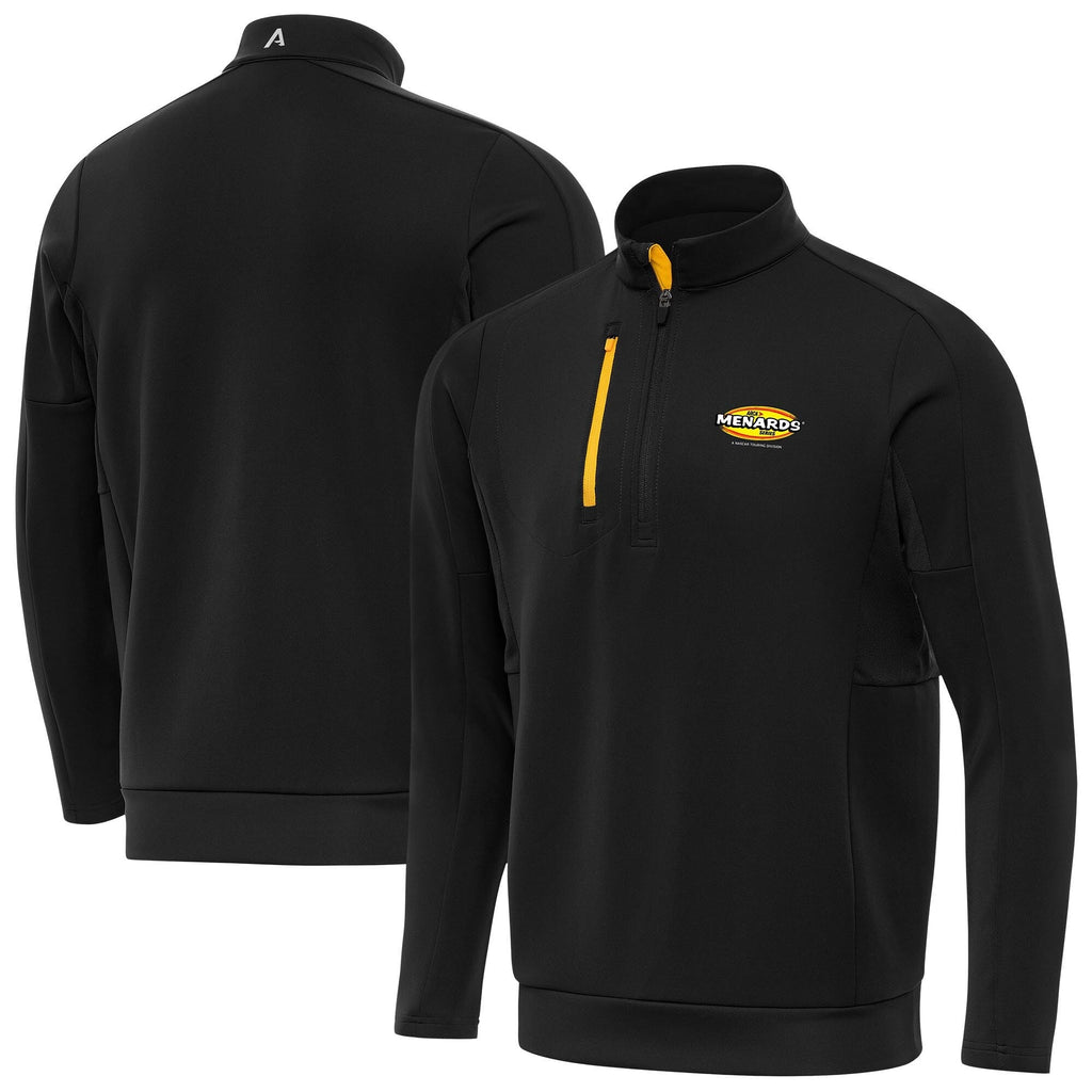 Men's ARCA Menards Series Antigua Black Generation Quarter-Zip Pullover