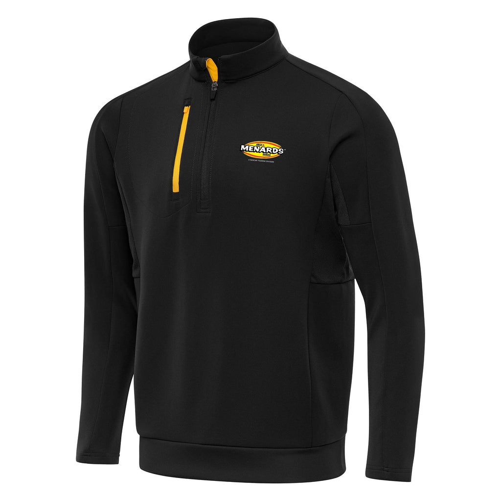 Men's ARCA Menards Series Antigua Black Generation Quarter-Zip Pullover