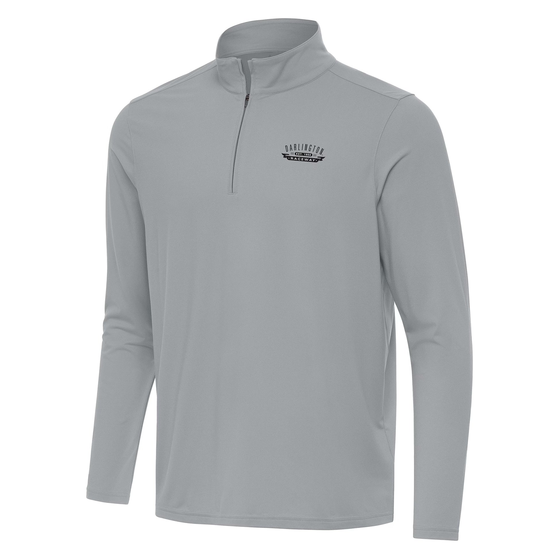 Men's Darlington Raceway Antigua Gray Intent Quarter-Zip Top
