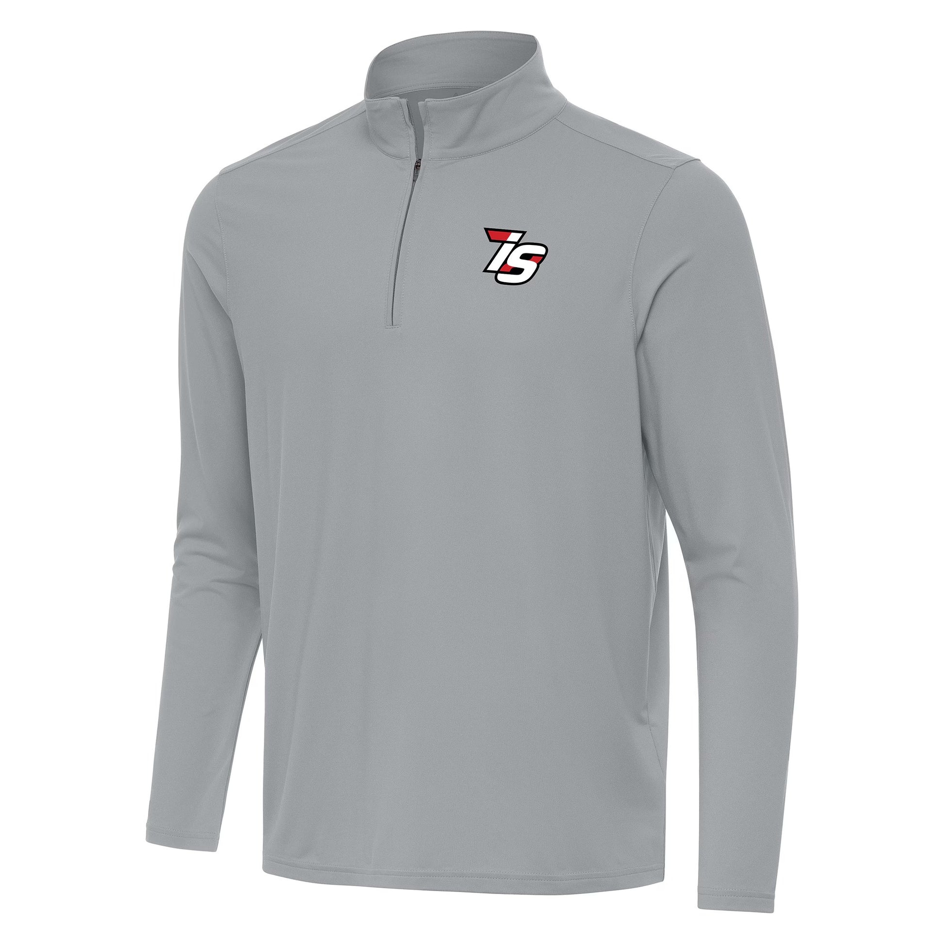 Men's Iowa Speedway Antigua Gray Intent Quarter-Zip Top