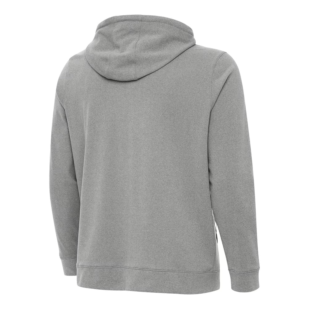 Men's NASCAR Chicago Street Race Antigua Heather Gray Effortless Full-Zip Hoodie Jacket