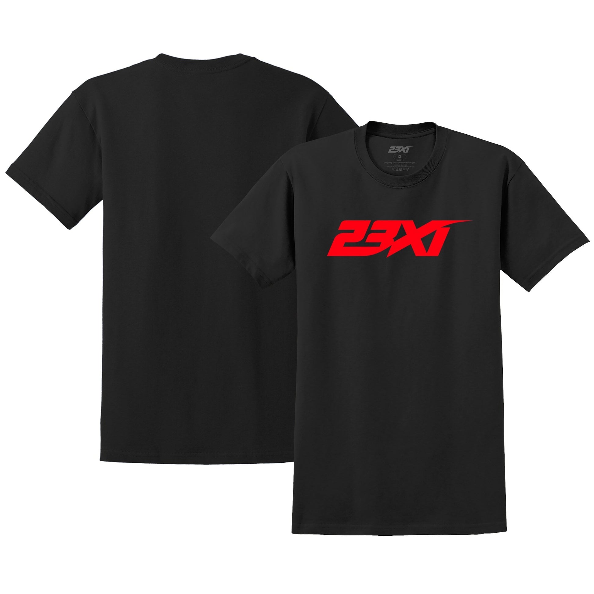 Men's 23XI Racing Black Logo Tri-Blend T-Shirt