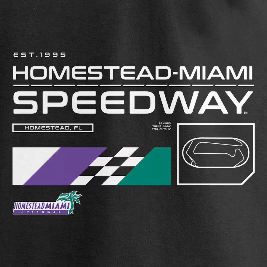 Men's Homestead-Miami Speedway Black ISC Track Pullover Hoodie