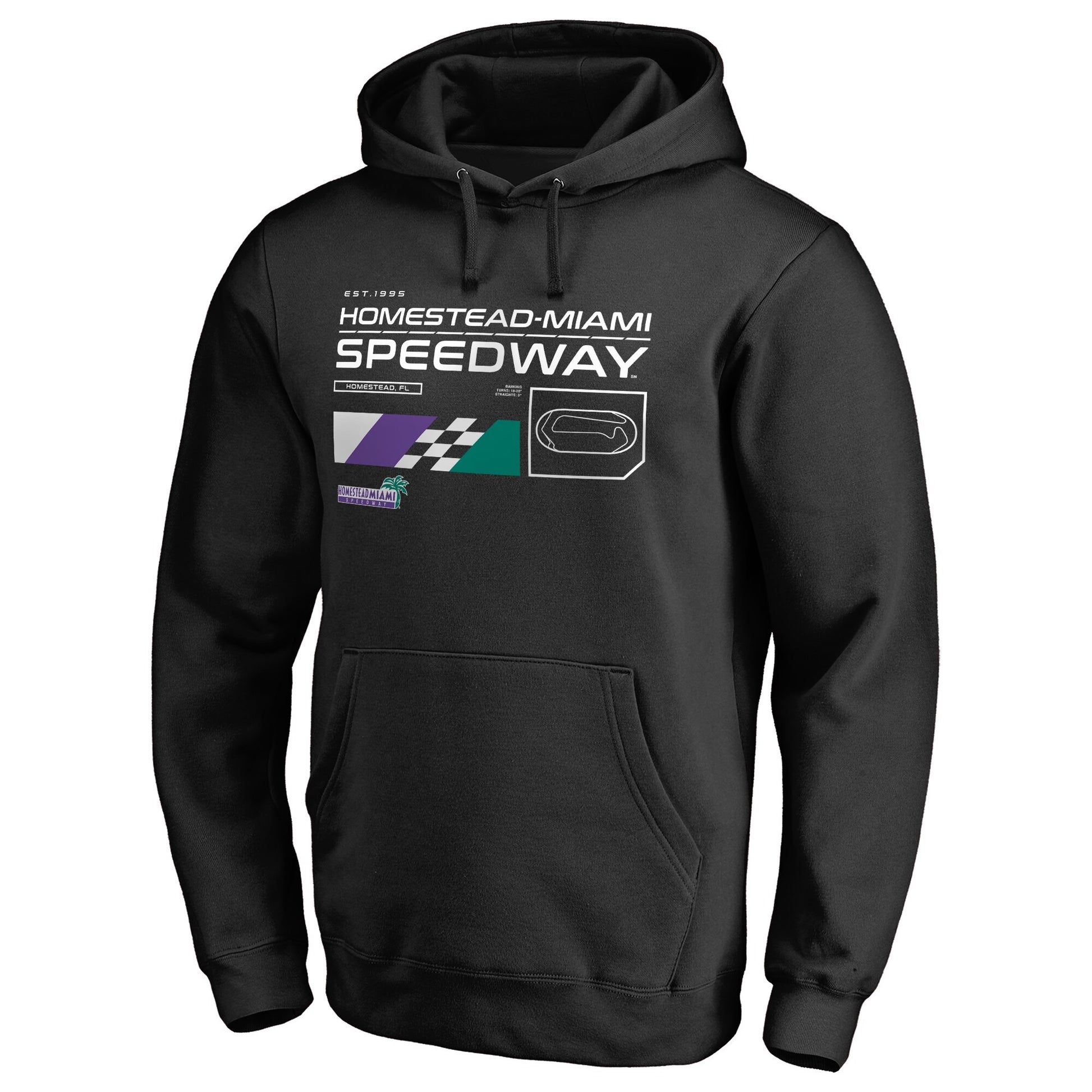 Men's Homestead-Miami Speedway Black ISC Track Pullover Hoodie