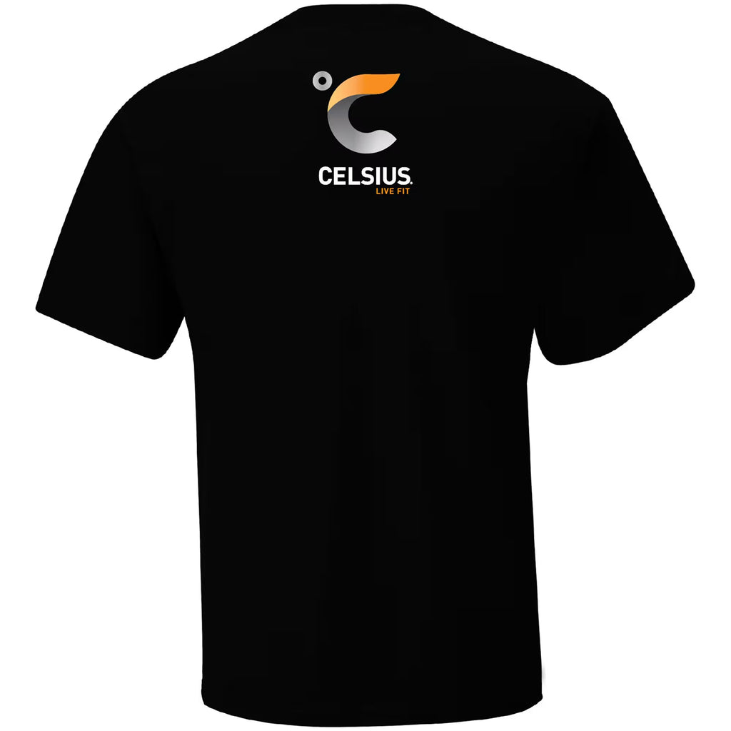 Men's Corey LaJoie Checkered Flag Black Celsius Car T-Shirt