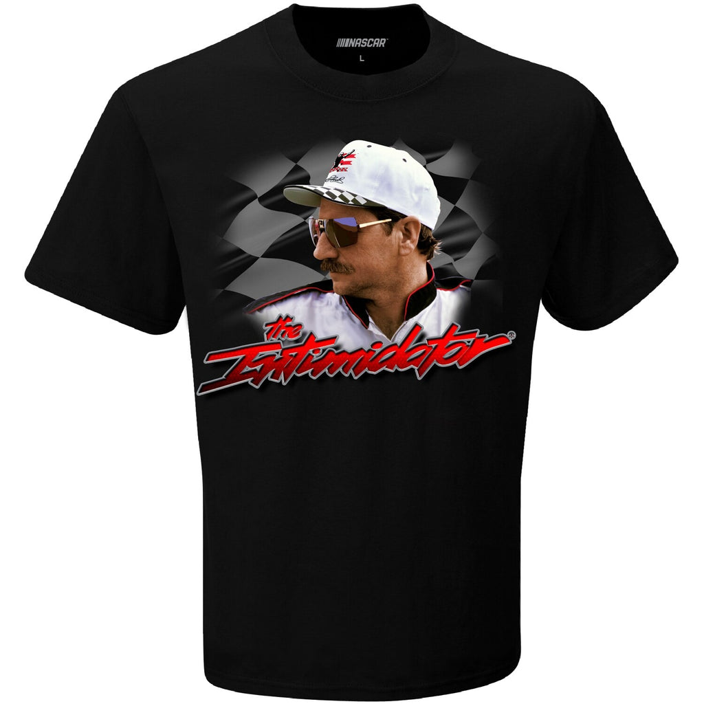 Men's Dale Earnhardt Checkered Flag Black Intimidator T-Shirt