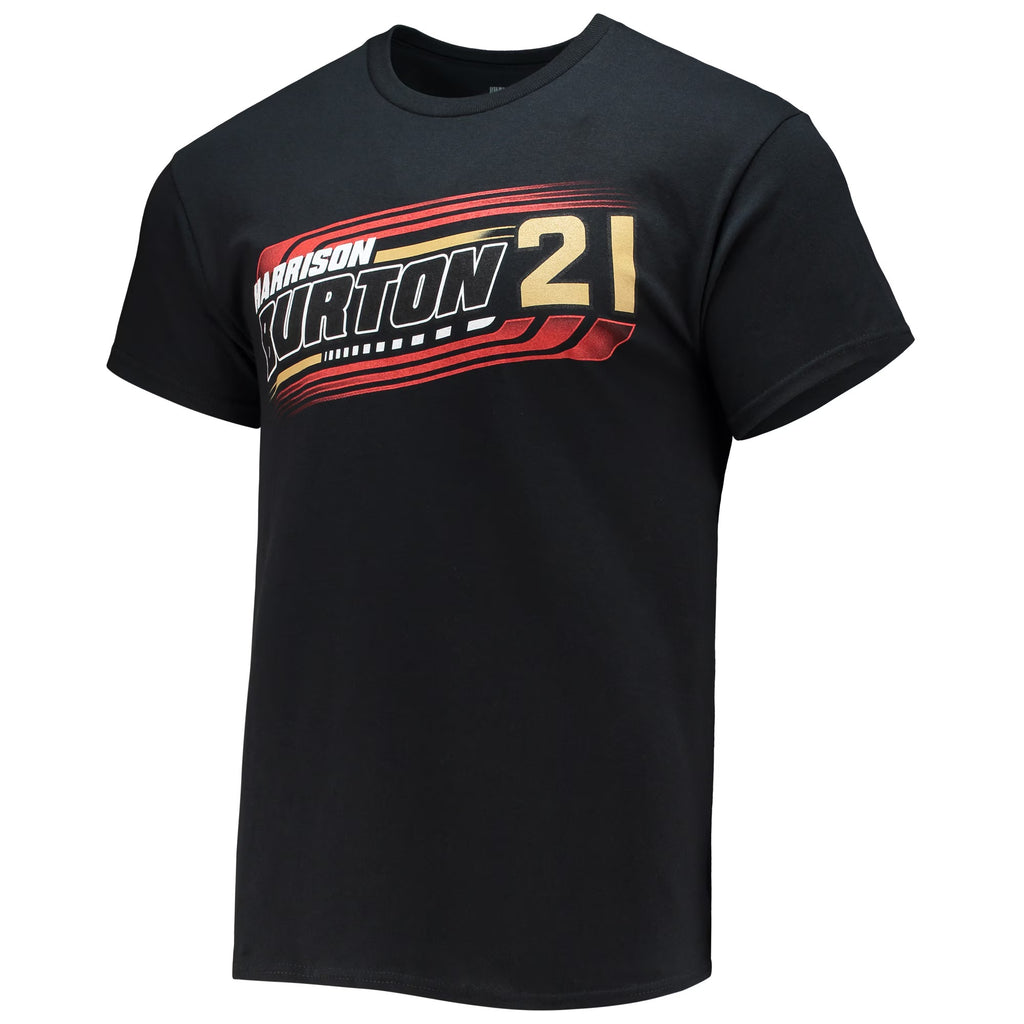 Men's Harrison Burton Checkered Flag Black Hi-Octane T-Shirt