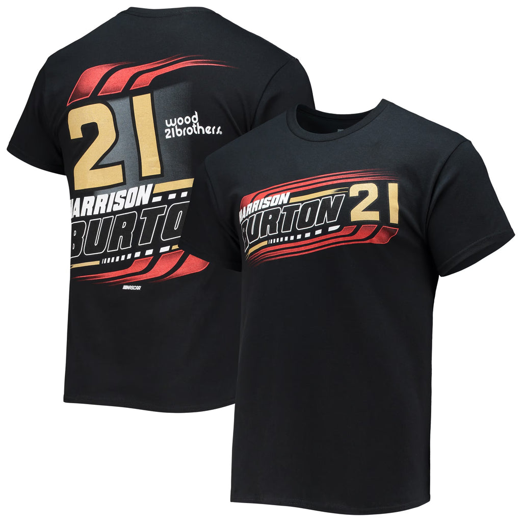 Men's Harrison Burton Checkered Flag Black Hi-Octane T-Shirt
