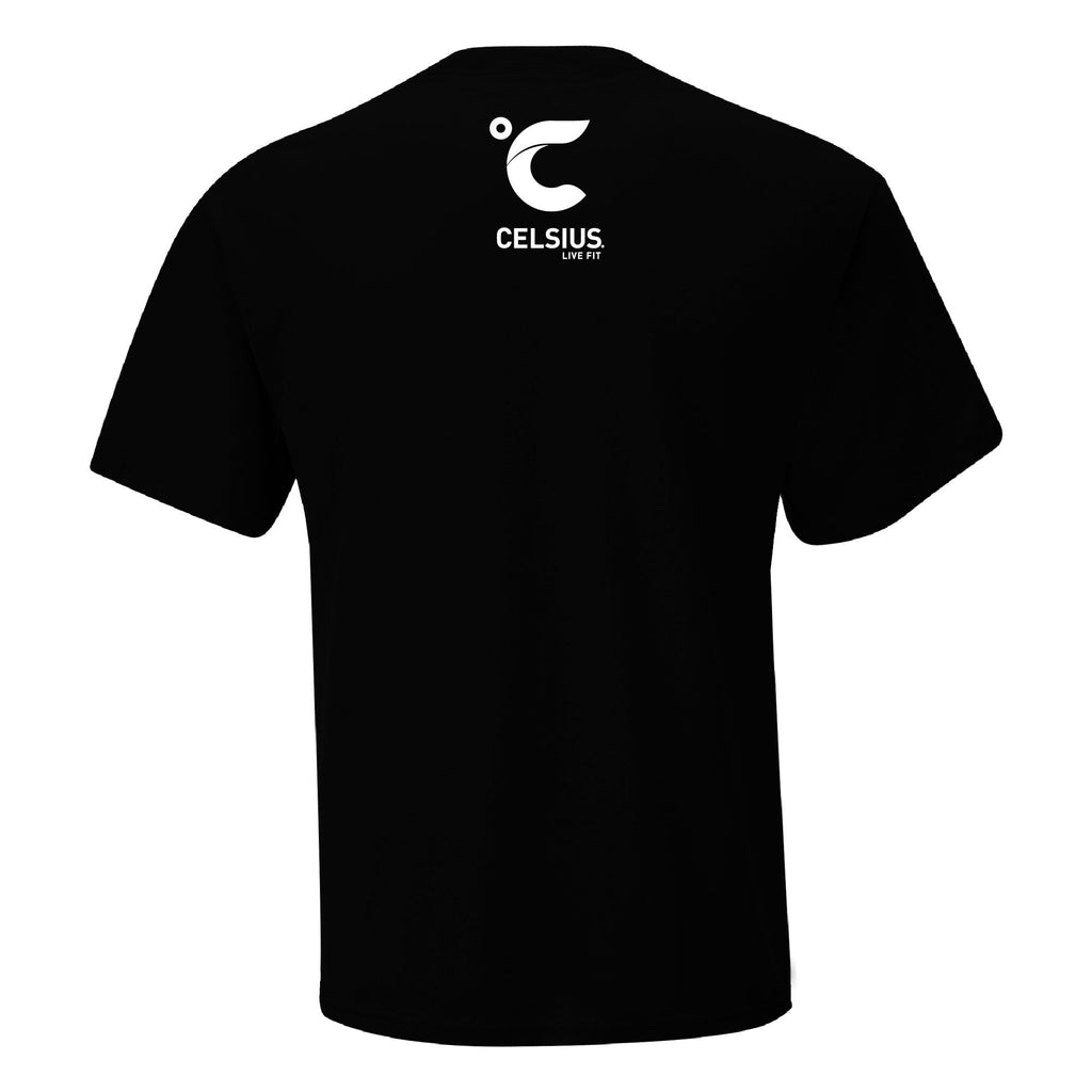 Men's Corey LaJoie Checkered Flag Sports Black Celsius Car T-Shirt