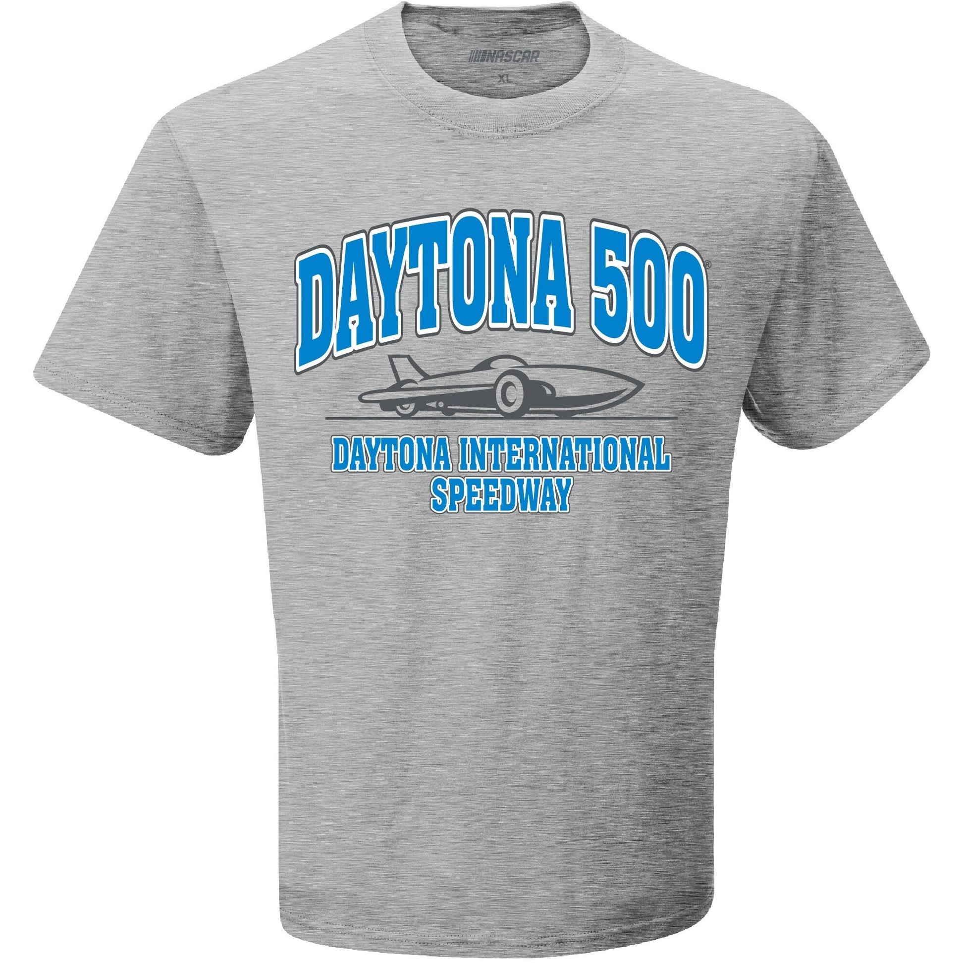 Men's Daytona International Speedway Checkered Flag Sports Gray Daytona 500 T-Shirt