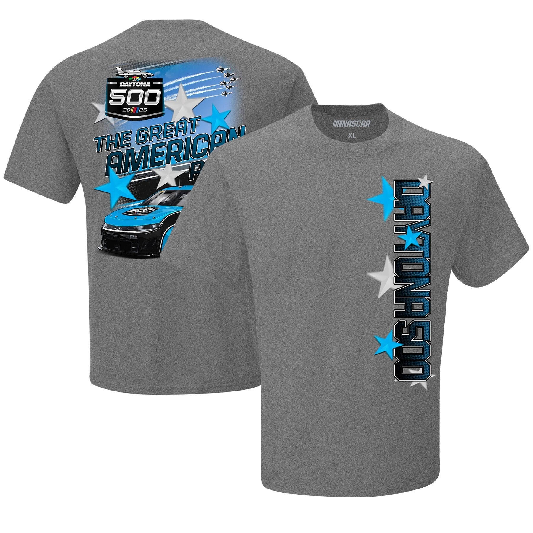 Men's Daytona International Speedway Checkered Flag Sports Heather Charcoal 2025 Daytona 500 Graphic T-Shirt