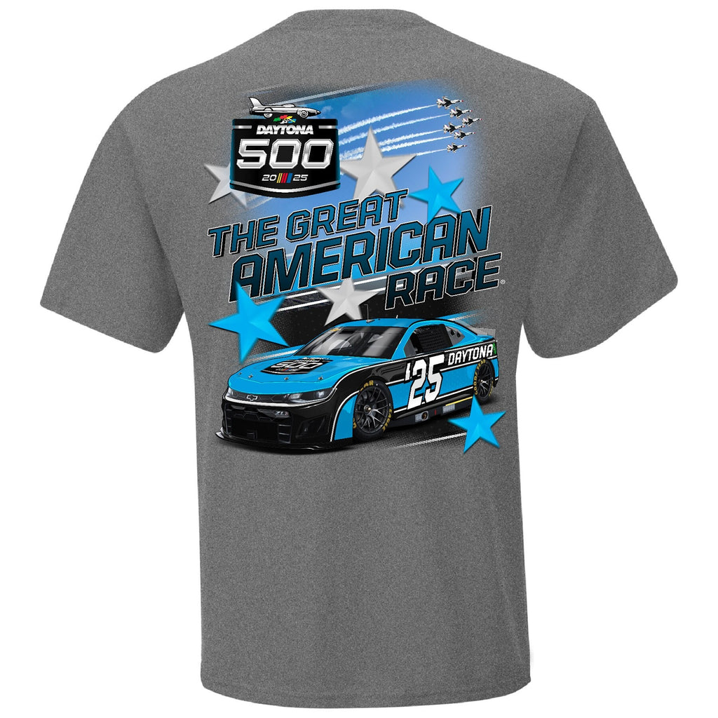Men's Daytona International Speedway Checkered Flag Sports Heather Charcoal 2025 Daytona 500 Graphic T-Shirt