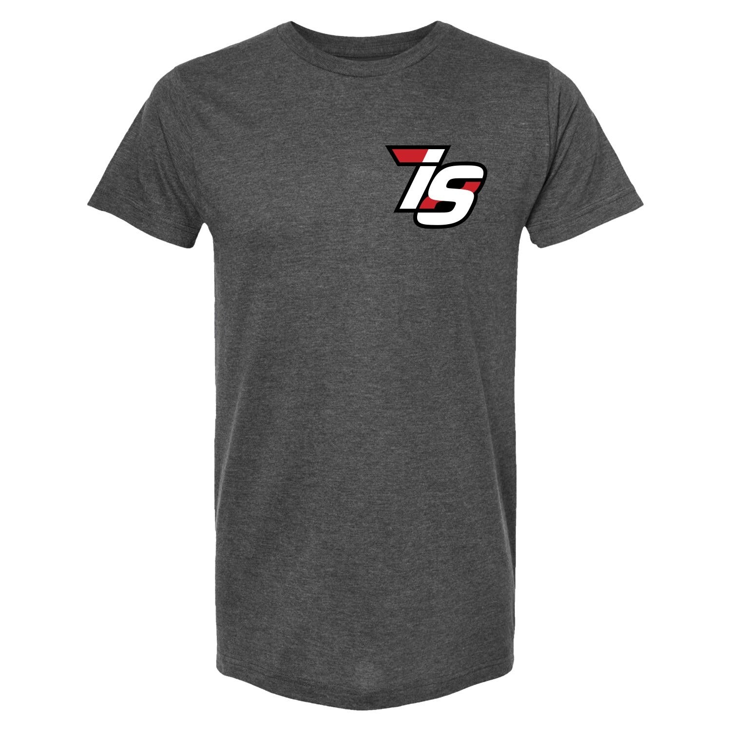 Men's Iowa Speedway Checkered Flag Sports Heather Charcoal Track T-Shirt