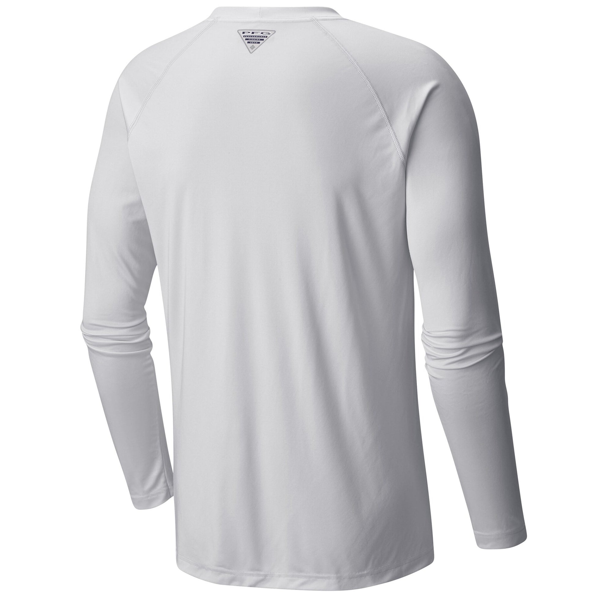 Men's Daytona International Speedway Columbia White Terminal Tackle Omni-Shade Raglan Long Sleeve T-Shirt