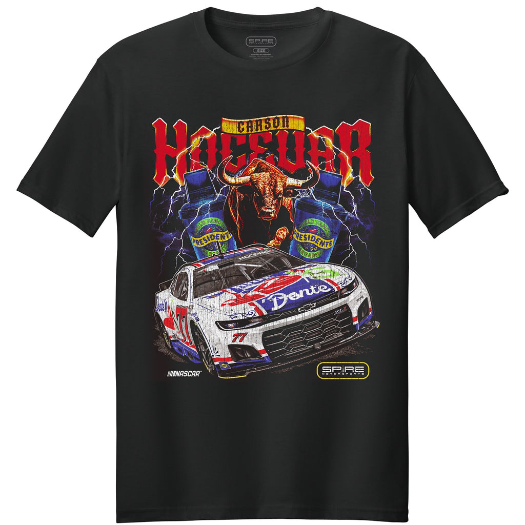 Men's Carson Hocevar E2 Apparel Black Chili's Car T-Shirt