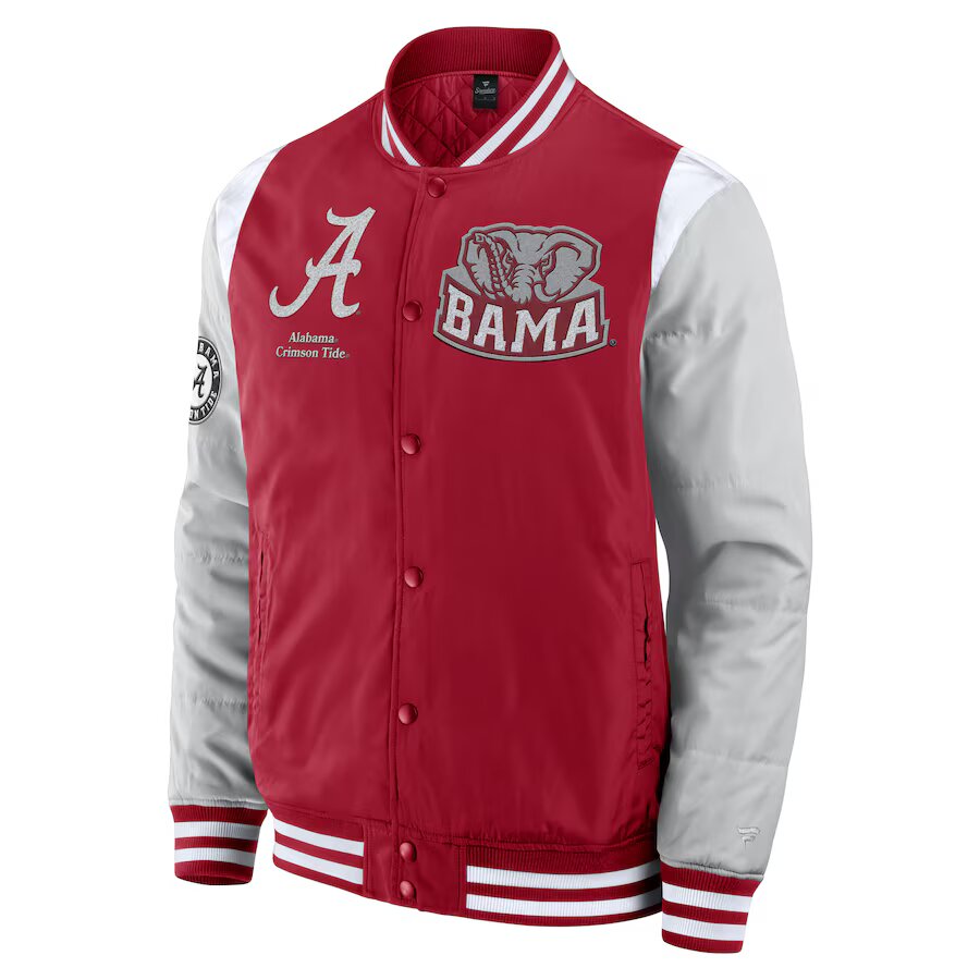 Alabama Crimson Tide Elements Elite Varsity Fan Jacket – Men’s Crimson Full-Snap Style