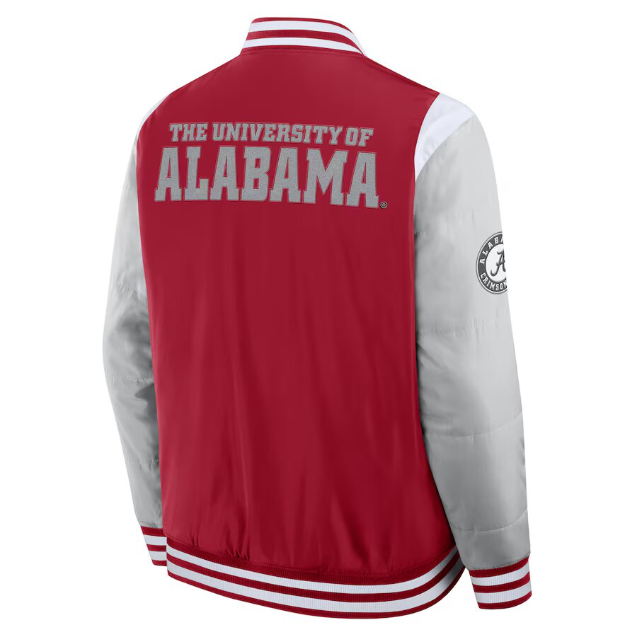 Alabama Crimson Tide Elements Elite Varsity Fan Jacket – Men’s Crimson Full-Snap Style
