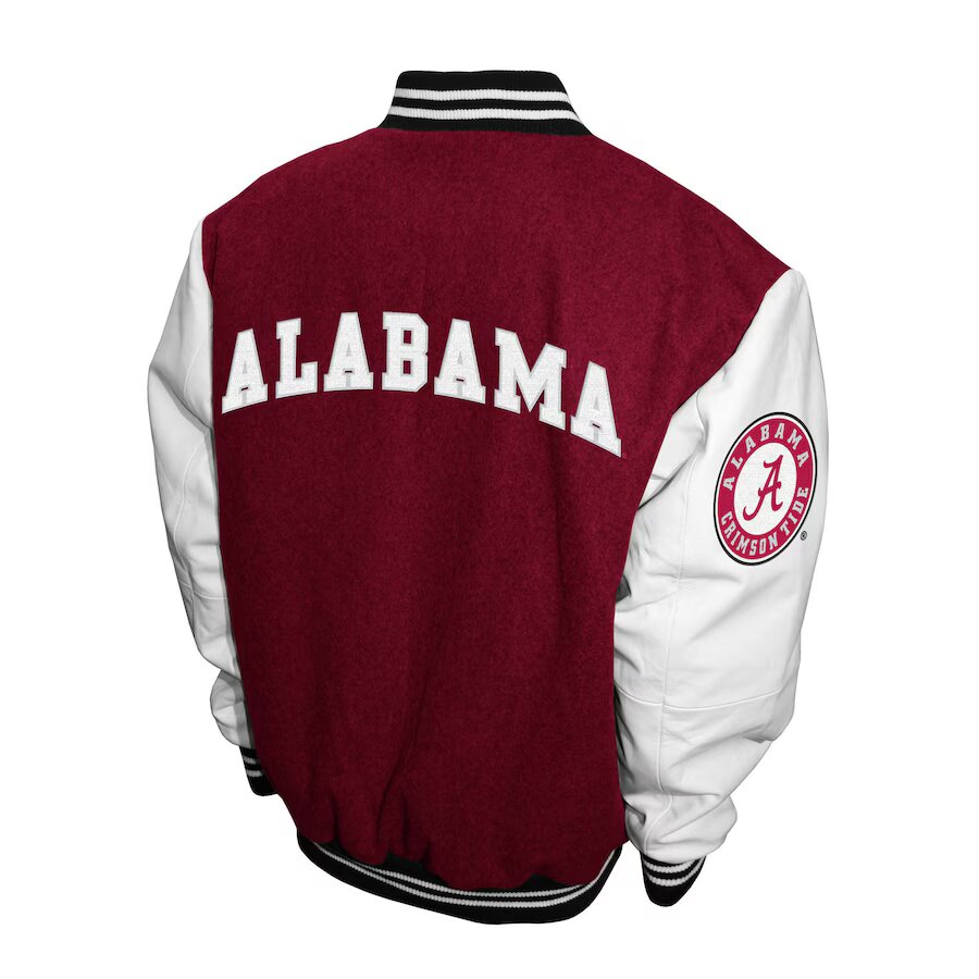 Alabama Crimson Tide Crimson Varsity Fan Jacket – Full-Snap Men’s Graduate Style