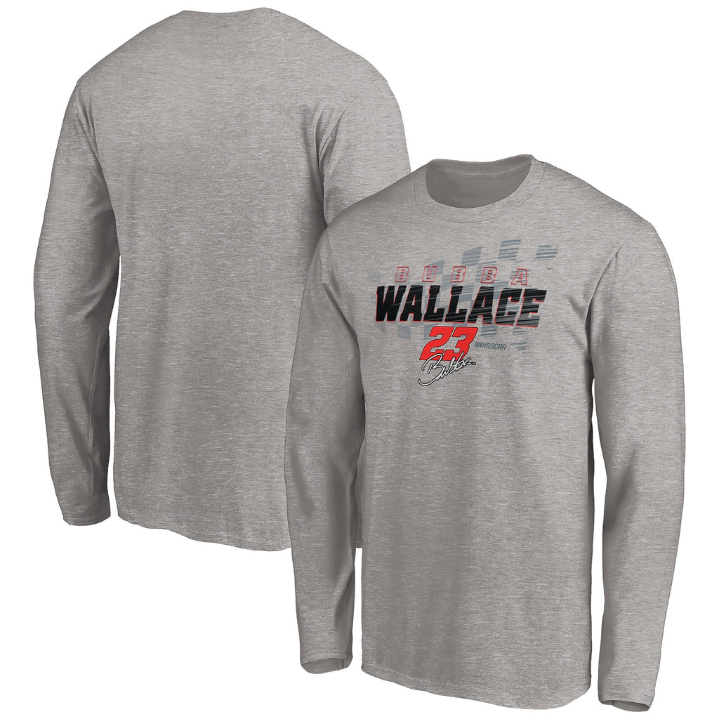Men's Bubba Wallace Heathered Gray Difference Maker Long Sleeve T-Shirt