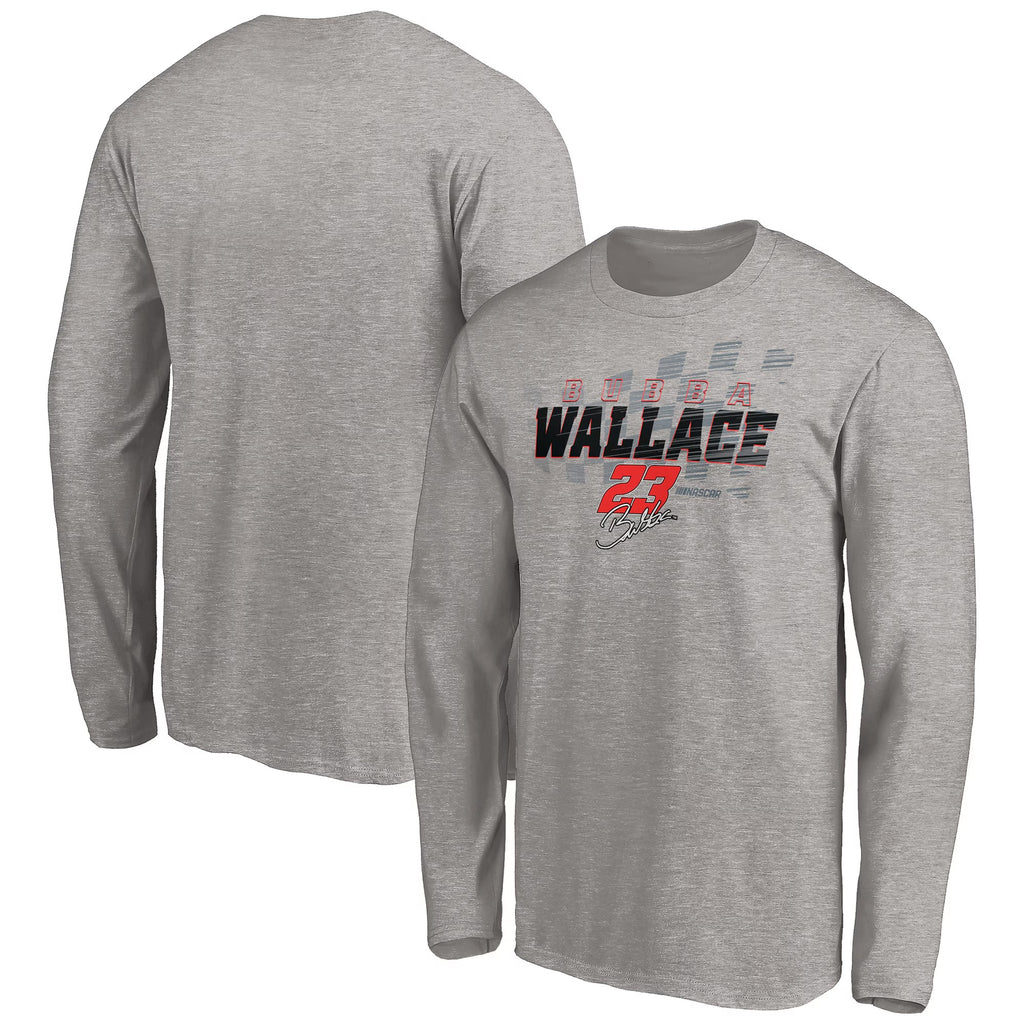 Men's Bubba Wallace Heathered Gray Difference Maker Long Sleeve T-Shirt