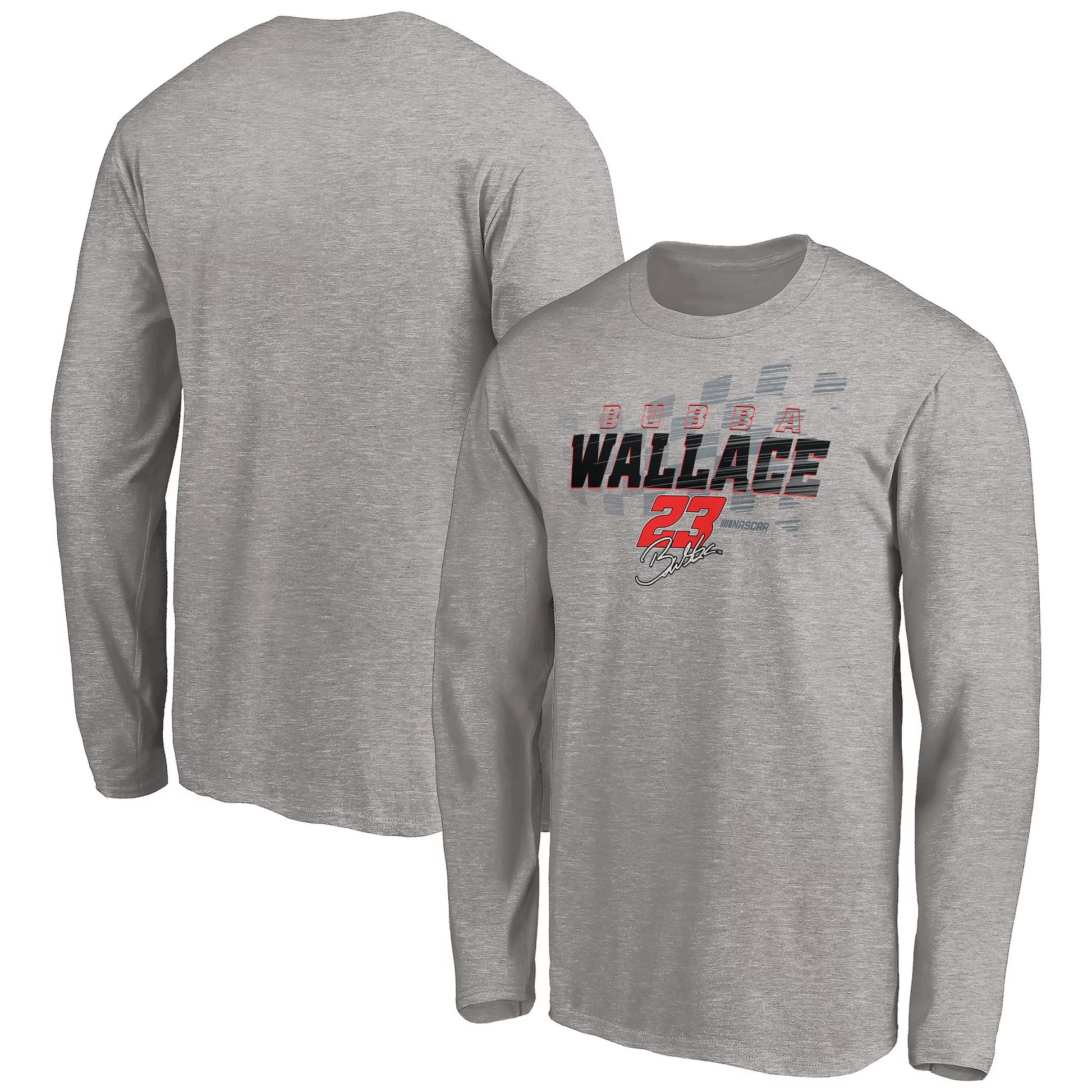 Men's Bubba Wallace Heathered Gray Difference Maker Long Sleeve T-Shirt