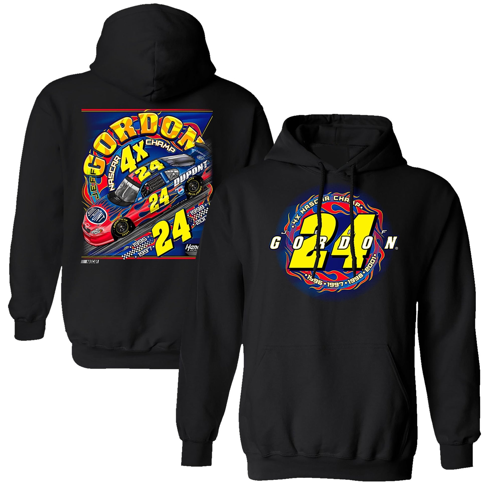 Men's Jeff Gordon Hendrick Motorsports Team Collection Black Four-Time NASCAR Champion Pullover Hoodie