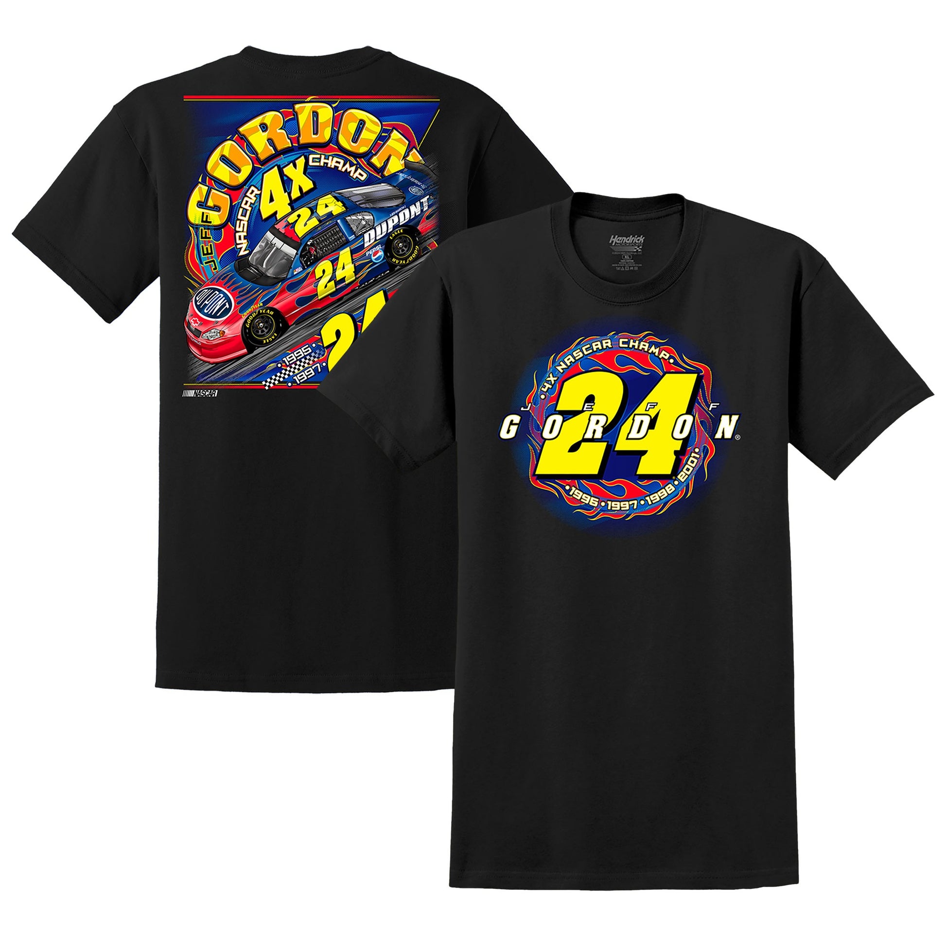 Men's Jeff Gordon Hendrick Motorsports Team Collection Black Four-Time NASCAR Champion T-Shirt