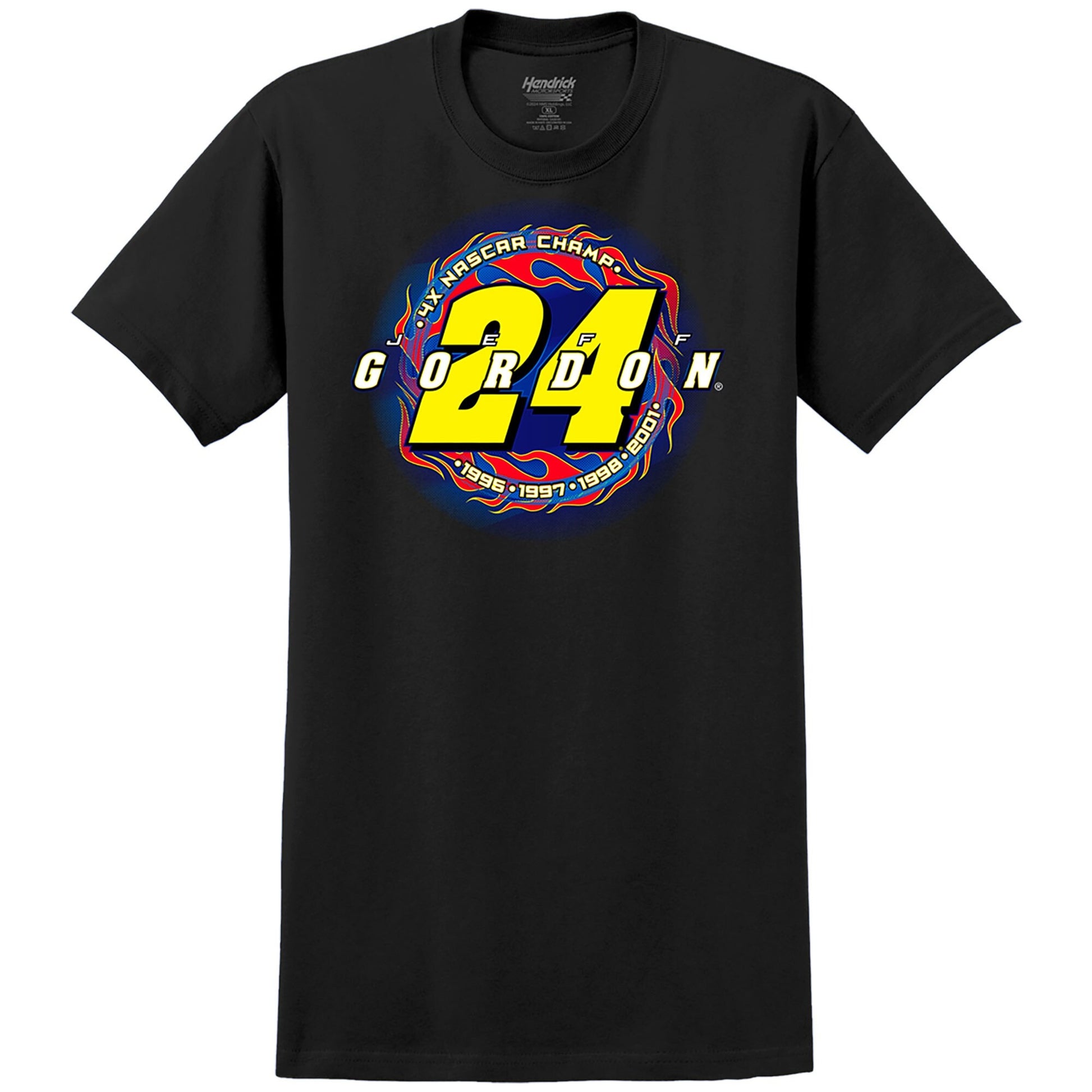 Men's Jeff Gordon Hendrick Motorsports Team Collection Black Four-Time NASCAR Champion T-Shirt