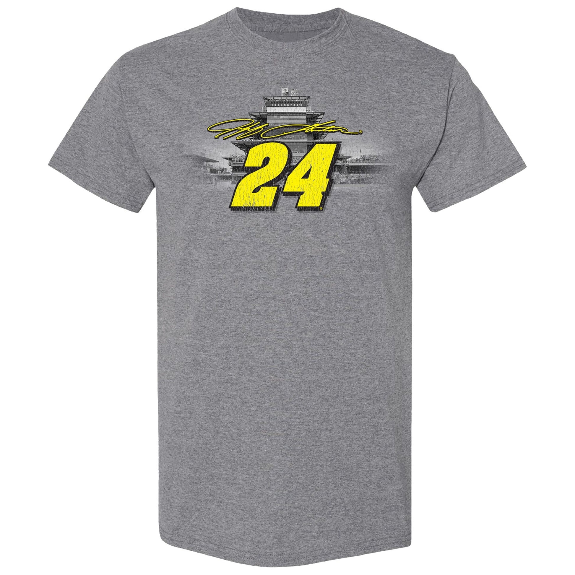Men's Jeff Gordon Hendrick Motorsports Team Collection Heather Charcoal 1994 Indy Brickyard 400 Winner T-Shirt