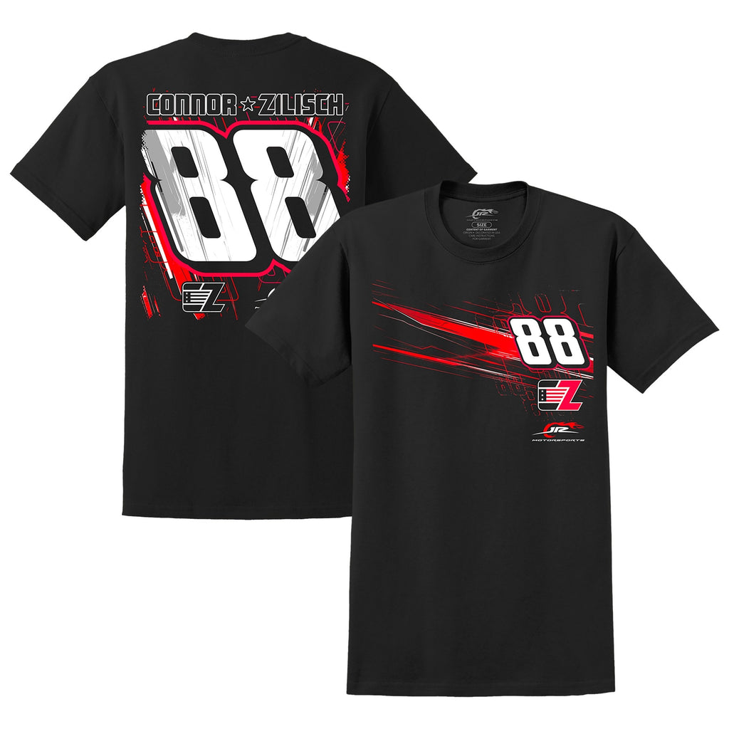 Men's Connor Zilisch JR Motorsports Official Team Apparel Black Lifestyle T-Shirt