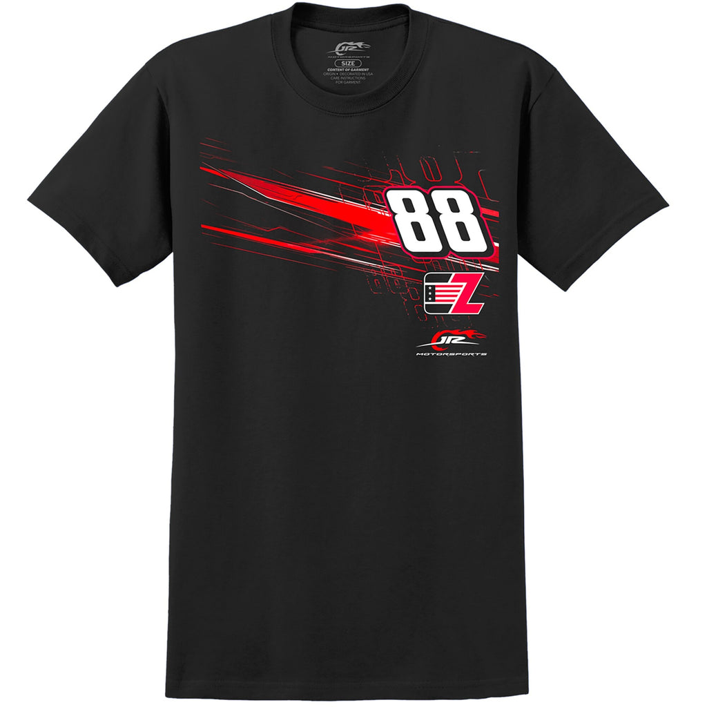 Men's Connor Zilisch JR Motorsports Official Team Apparel Black Lifestyle T-Shirt