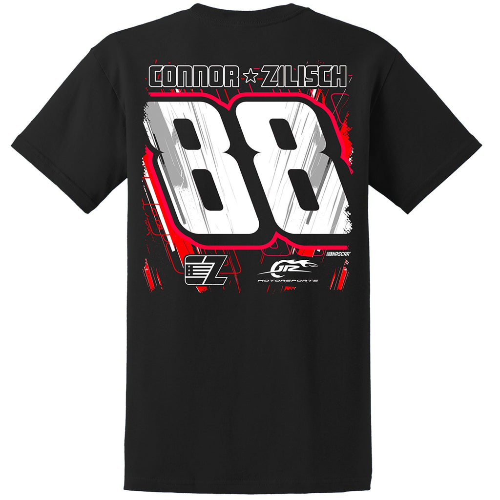 Men's Connor Zilisch JR Motorsports Official Team Apparel Black Lifestyle T-Shirt
