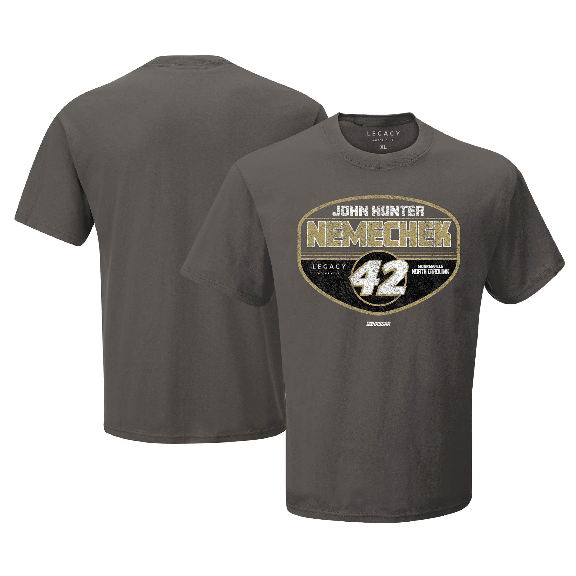 Men's John Hunter Nemechek LEGACY Motor Club Team Collection Charcoal Tailgate T-Shirt