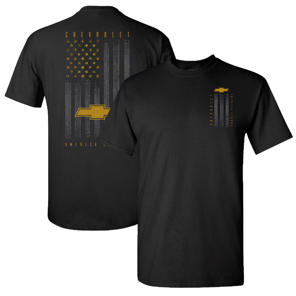 Men's Chevrolet Next Level Black Flag T-Shirt