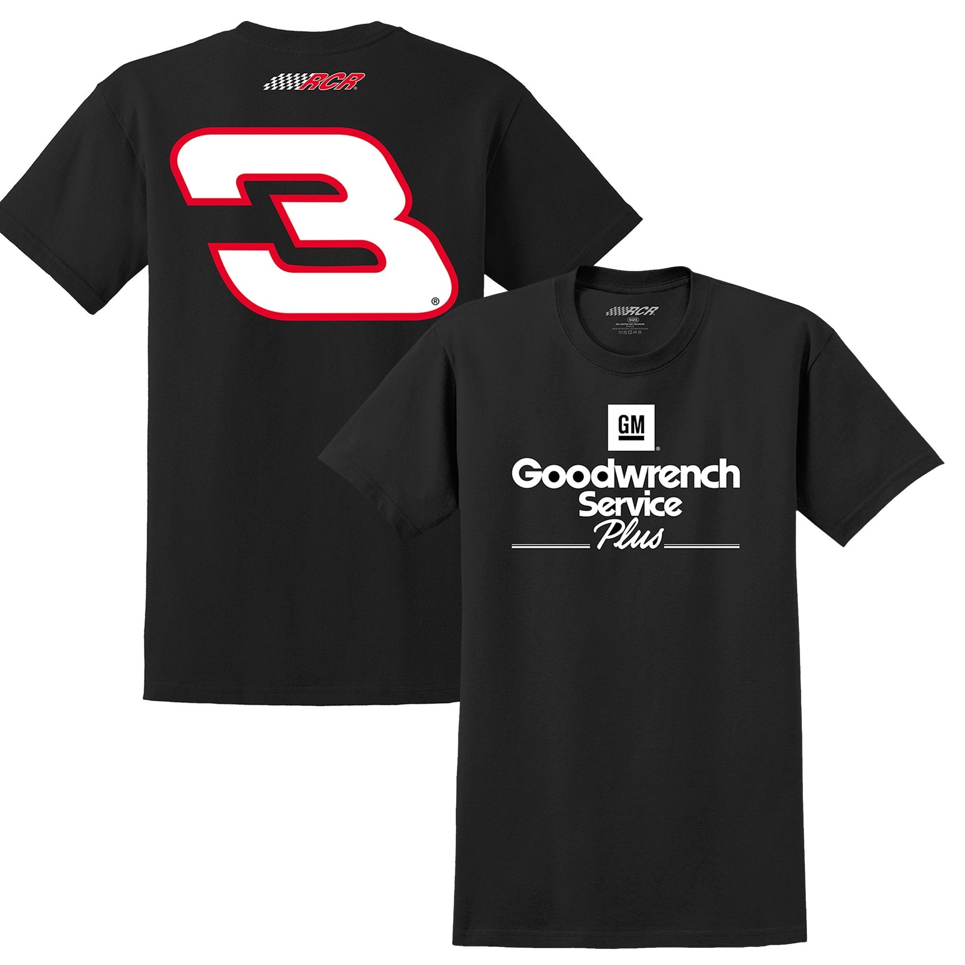 Men's Dale Earnhardt Richard Childress Racing Team Collection Black Goodwrench Service Plus Sponsor Lifestyle T-Shirt