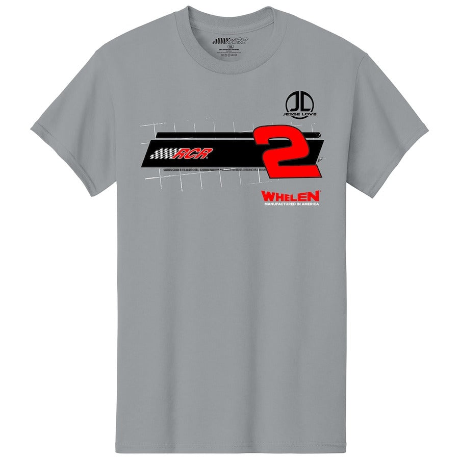 Men's Jesse Love Jr. Richard Childress Racing Team Collection Gray Whelen Car T-Shirt