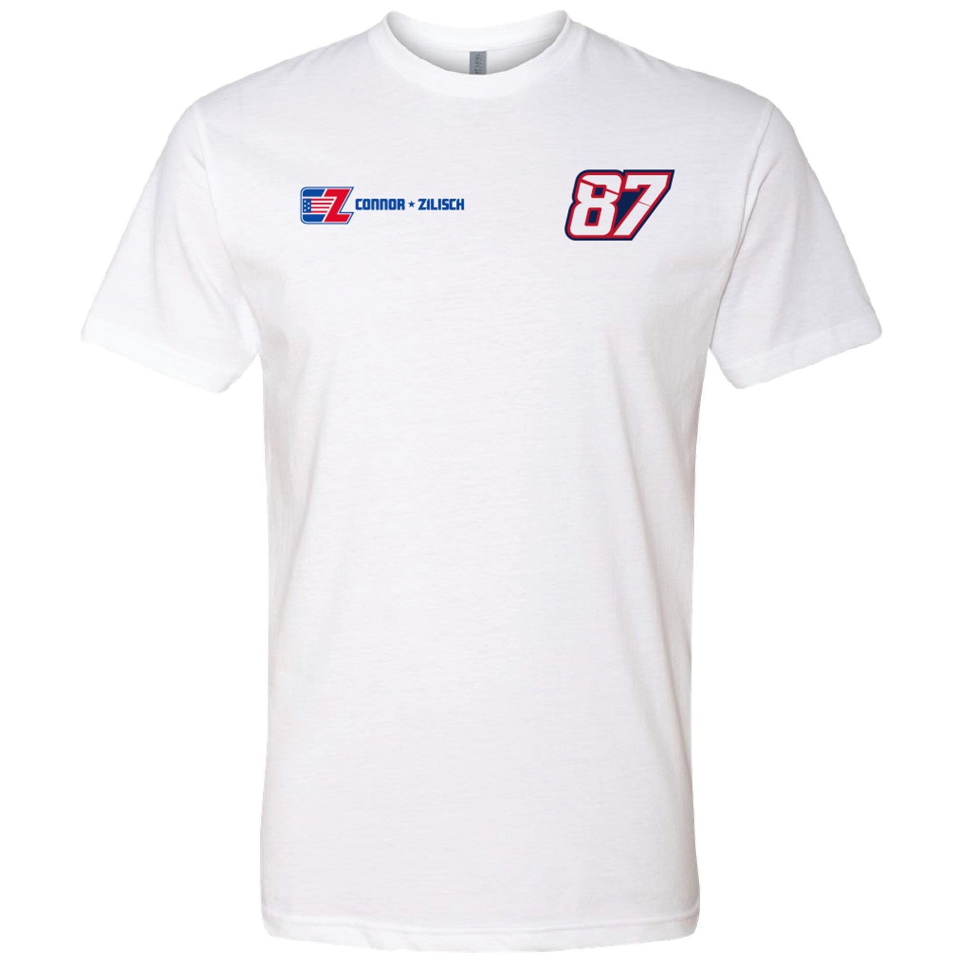 Men's Connor Zilisch Trackhouse Racing Team Collection White Red Bull Car T-Shirt