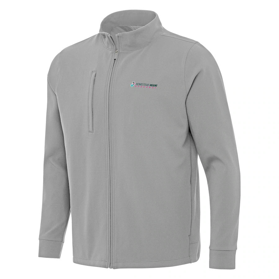 Men's Homestead-Miami Speedway Antigua Gray Regard Full-Zip Jacket